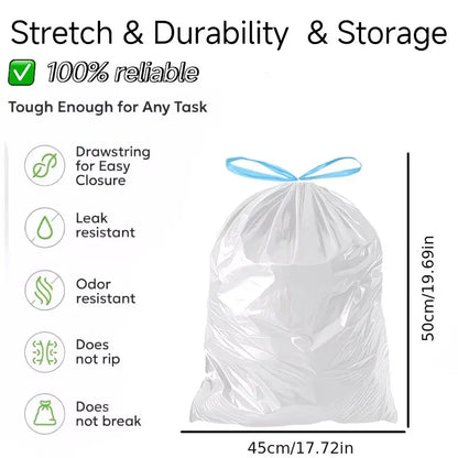 5 Rolls/10 Rolls 4 Gallon Thick Pet Poop Bags, Leak-Proof Drawstring Cat Litter Bags, Litter Box Tray, Large Capacity Dog Waste Bags, Durable Home Cleaning Trash Bags