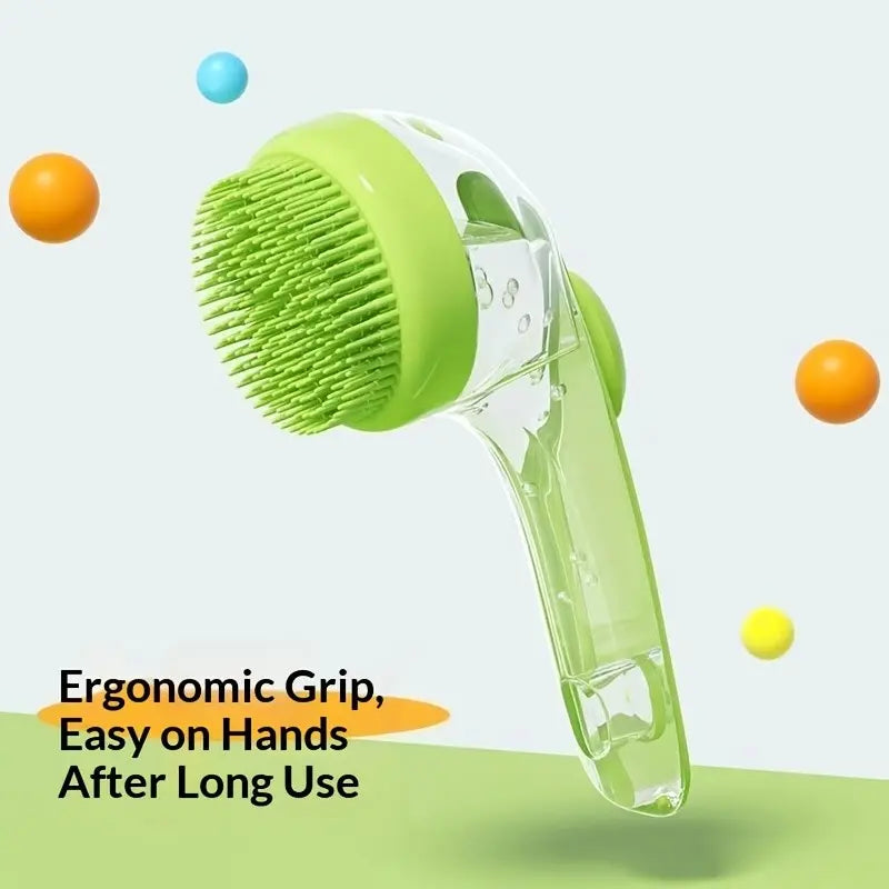 2-In-1 Pet Bath Brush & Shampoo Dispenser | Silicone Dog Grooming Massage Scrubber