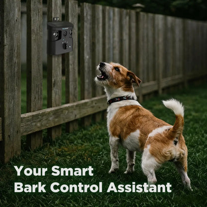 180° Solar Dog Barking Control Device-Outdoor anti Barking Device for All Dog Breeds, Humane No-Bark Trainer, IPX4 Waterproof, Ultrasonic Dog Barking Deterrent with APP Data Report, Dual Speakers & Adjustable Frequency, Dog Accessories
